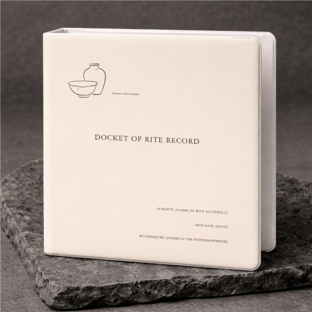 Modern Baptism Keepsake Documents  Binder (Baptism documents binder)