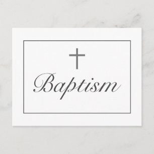 Modern Baptist Announcement Invitation Postcard