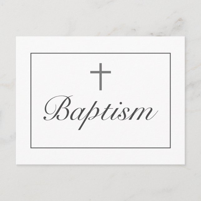 Modern Baptist Announcement Invitation Postcard (Front)