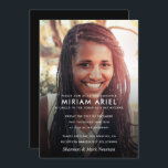 Modern Bar Mitzvah or Bat Mitzvah Photo Invitation<br><div class="desc">Gender neutral Bar Mitzvah and Bat Mitzvah invitation with photo feature.  Choose a colour for the backer or add more photos.</div>