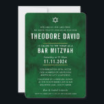 MODERN BAR MITZVAH rich green pattern simple Invitation<br><div class="desc">by kat massard >>> kat@simplysweetPAPERIE.com <<< A trendy invitation design for your child's BAR MITZVAH Setup as a template it is simple for you to add your own details, or hit the customise button and you can add or change text, fonts, sizes etc TIP :: 1. To change/move graphics /...</div>