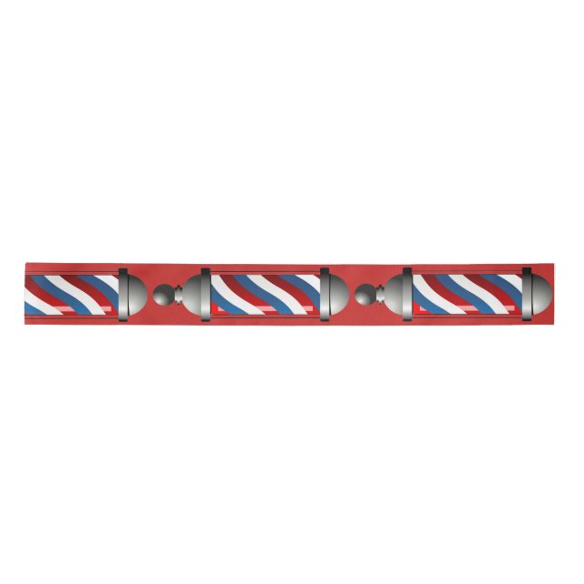 Modern Barber Pole Satin Ribbon (Front)