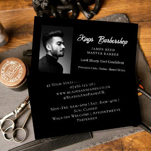 Modern Barber Shop Business Card   Men’s Haircut 