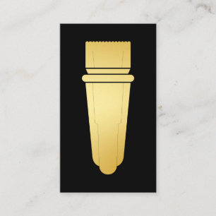 Modern Barbershop Hair Clipper black & Gold Business Card