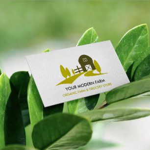 MODERN BARN EDITABLE COLOR FARMING  BUSINESS CARD