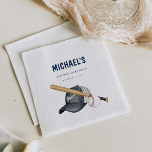 Modern Baseball Themed Paper Napkin