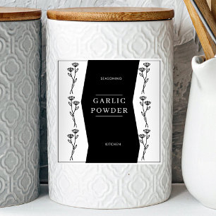 Modern Basic Minimal Kitchen Pantry Jar Labels