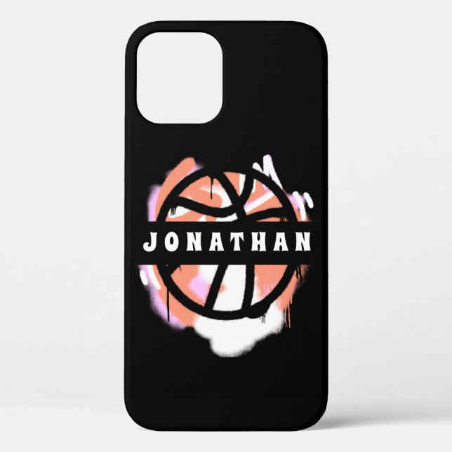 Modern Basketball Graffiti Player Name Cool Sport Case-Mate iPhone Case (Back)