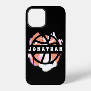 Modern Basketball Graffiti Player Name Cool Sport iPhone 12 Case