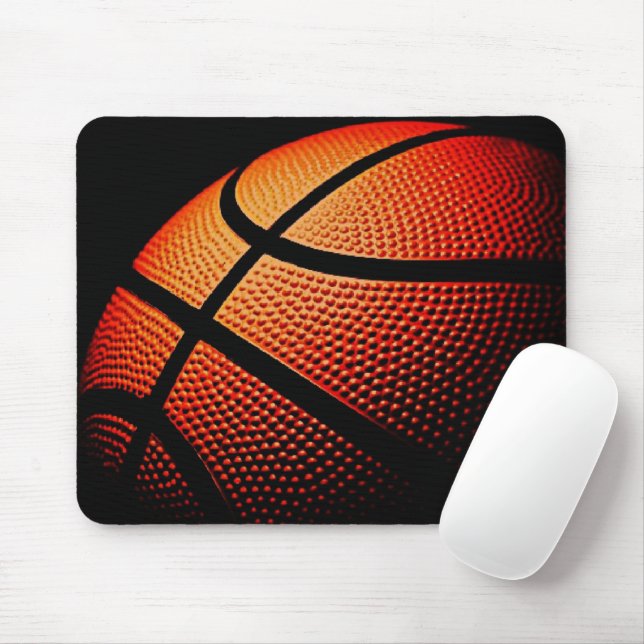 Modern Basketball Sport Ball Skin Texture Pattern Mouse Pad (With Mouse)