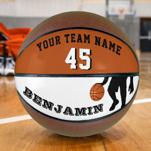 Modern Basketball with Team Name Number