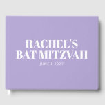 Modern Bat Mitzvah Lavender Purple Personalized Guest Book<br><div class="desc">Modern Bat Mitzvah Lavender Purple Personalized Guest Book</div>