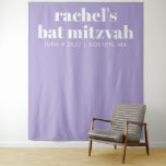Modern Bat Mitzvah Purple Custom Photo Backdrop Tapestry<br><div class="desc">Modern Bat Mitzvah Lavender Purple Personalized Photo Backdrop</div>