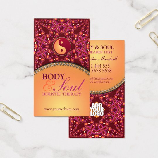 Modern Batik New Age Holistic Business Card