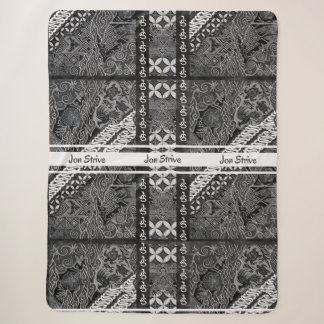 Modern BATIK Pattern Sherpa Blanket