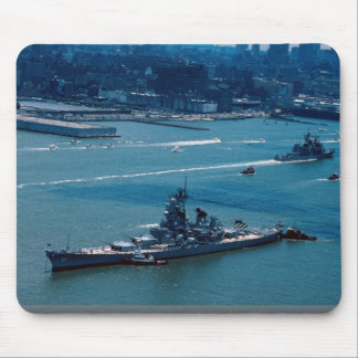 Modern battleship, "USS Wisconsin", New York, U.S. Mouse Pad