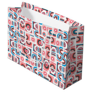 Modern Bauhaus Abstract Pattern Large Gift Bag