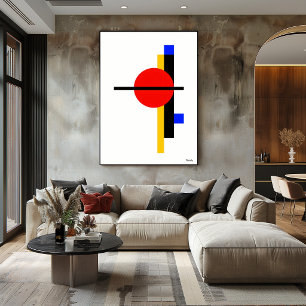 Modern Bauhaus Geometric Minimalist Wall Art