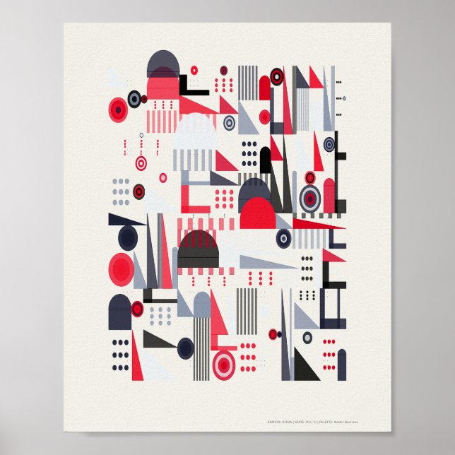 Modern Bauhaus Pattern  Poster (Front)