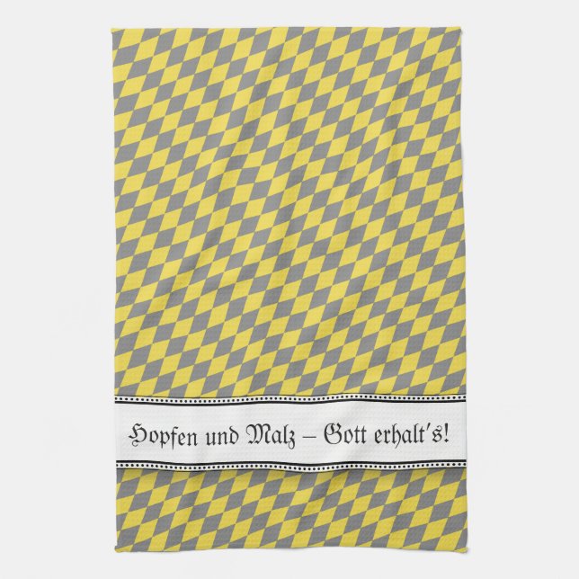 Modern Bavarian Statement Kitchen Towel (Vertical)