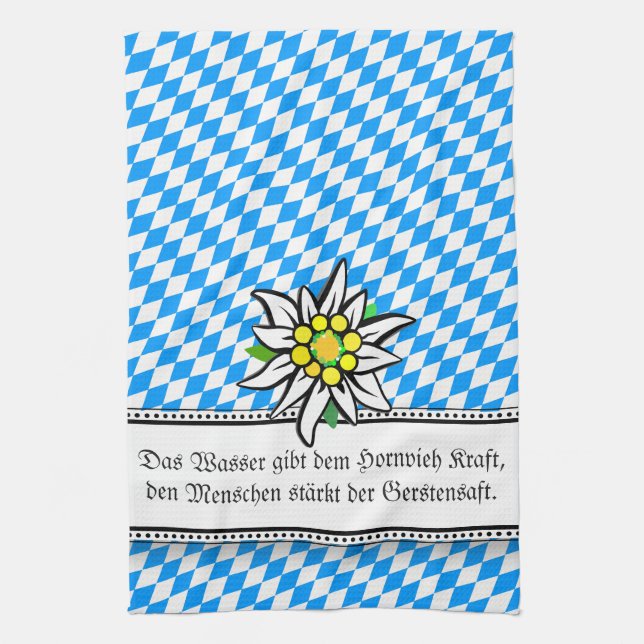 Modern Bavarian Statement Kitchen Towel (Vertical)