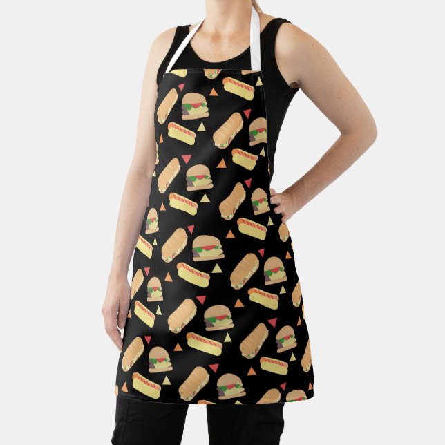 Modern BBQ Confetti Party Apron (Insitu)