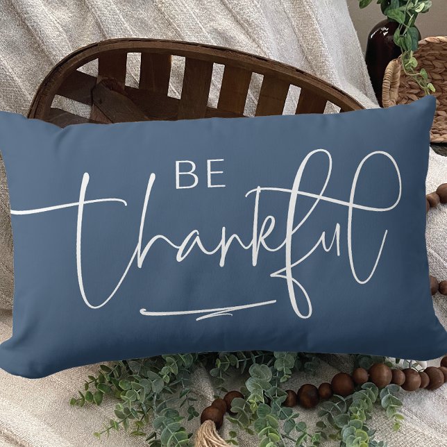 Modern Be Thankful  Lumbar Pillow (Creator Uploaded)