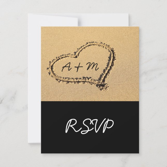 Modern Beach Destination RSVP Cards (Front)