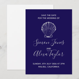 Modern Beach destination wedding save the date
