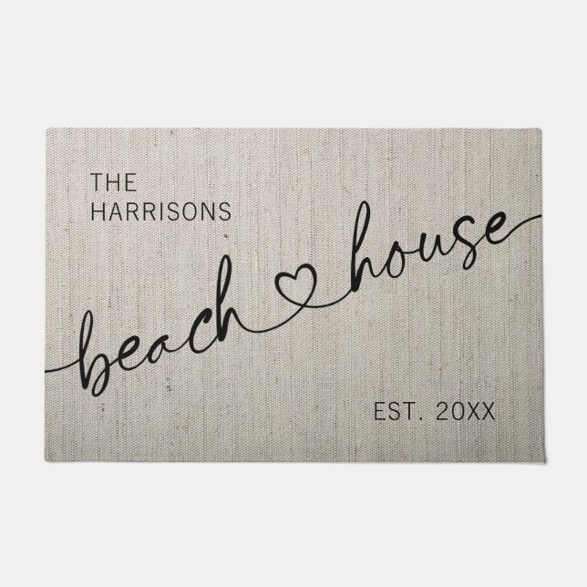Modern Beach House Doormat (Front)