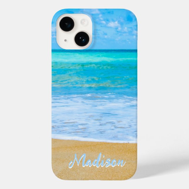  Modern Beach Sand Sky  Personalized    Case-Mate iPhone Case (Back)
