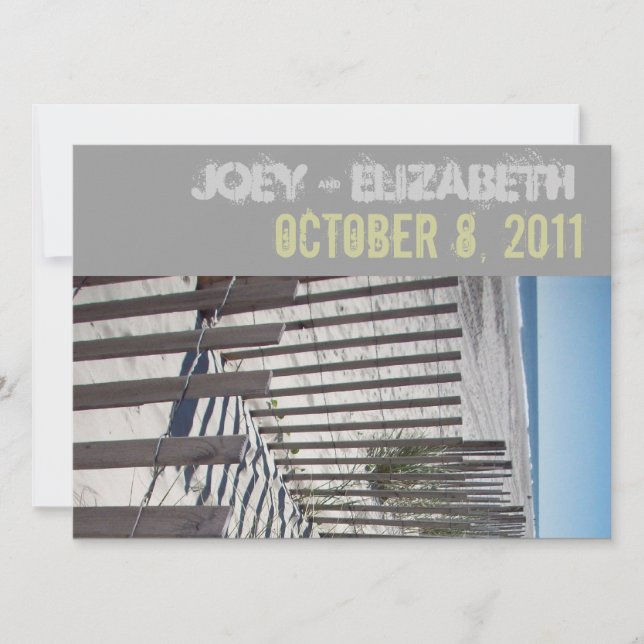 Modern Beach Wedding Invitation (Front)