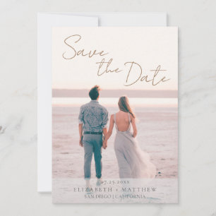 Modern Beach Wedding Save the Date Invitation