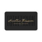 Modern Beautician Cosmetologist Black Gold