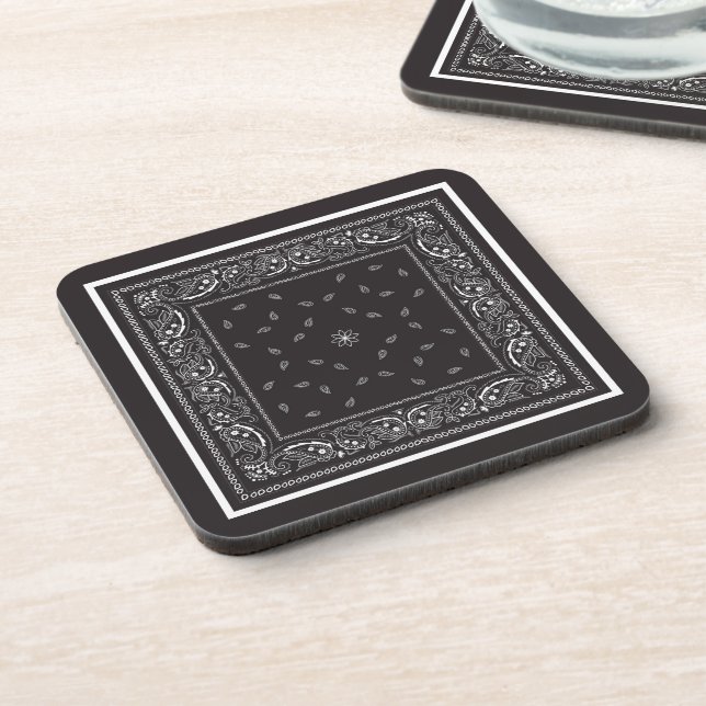 Modern Beautiful Black and White Patterns Home Coaster (Left Side)