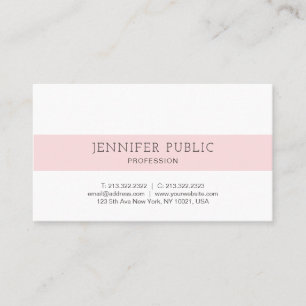 Modern Beautiful Minimalist Design Plain Trendy Business Card