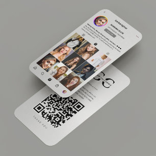 Modern Beauty Aesthetic Clinic Silver Instagram Business Card