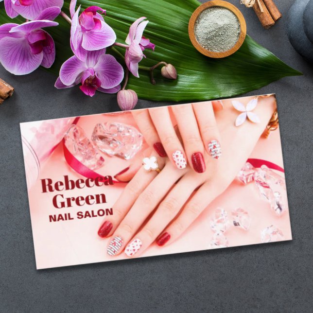 Modern beauty makeup manicure nails nail salon business card (Modern beauty makeup manicure nails nail salon business card)