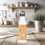Modern Beauty Orange Giraffe With Name 710 Ml Water Bottle<br><div class="desc">Modern Beauty Orange Giraffe With Name</div>