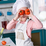 Modern Beauty Pastel Pink Bear With Name Kids Apron<br><div class="desc">Modern Beauty Pastel Pink Bear With Name</div>