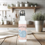 Modern Beauty Pastel Pink Sheep And Kid Name 710 Ml Water Bottle<br><div class="desc">Modern Beauty Pastel Pink Sheep And Kid Name</div>