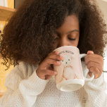 Modern Beauty Pastel Pink Teddy Bear With Name Two-Tone Coffee Mug<br><div class="desc">Modern Beauty Pastel Pink Teddy Bear With Name</div>
