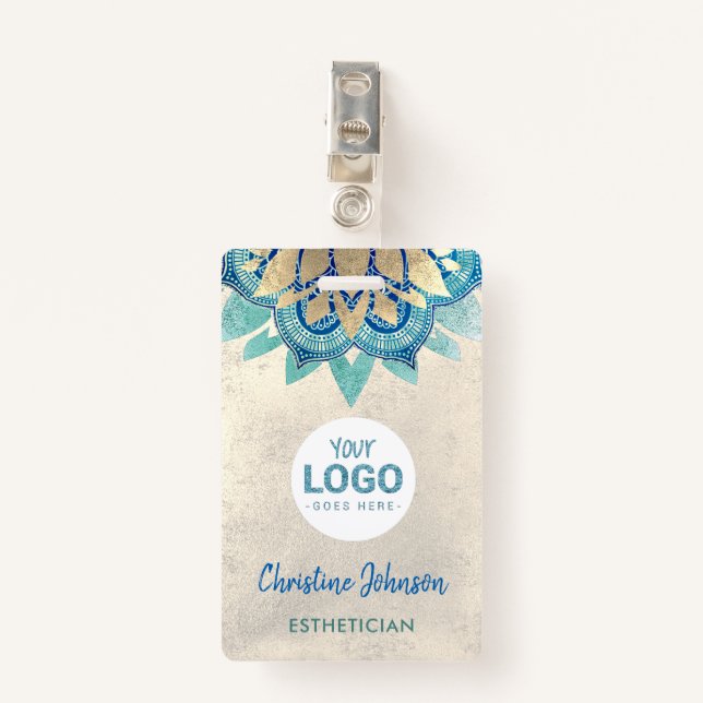 modern beauty professional badge (Front with Clip)