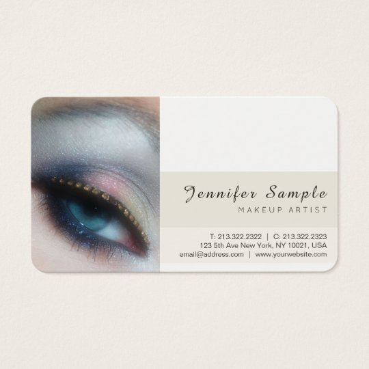 Modern Beauty Salon Makeup Artist Premium Silk Business Card