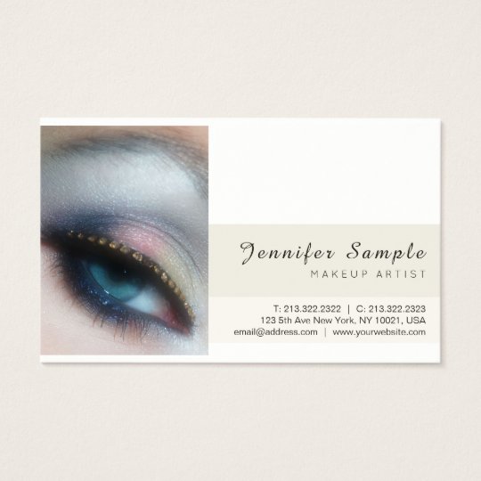 Modern Beauty Salon Makeup Artist Premium Silk Business Card