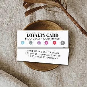 Modern Beauty Salon Minimal Bold Loyalty Card