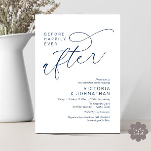 Modern Before Happily Ever After Rehearsal Dinner Invitation