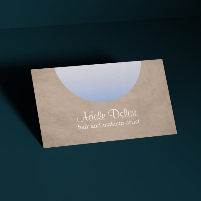 Modern Beige Blue Beauty Business Card (Creator Uploaded)