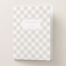 Modern Beige Buffalo Plaid