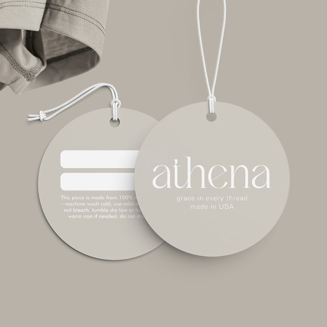 Modern Beige Clothing Hang Tag (Creator Uploaded)
